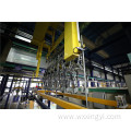 Acid copper plating line workpiece is electroplating